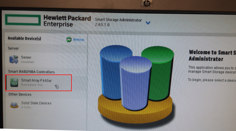 changing hp smart array controller in existing server
